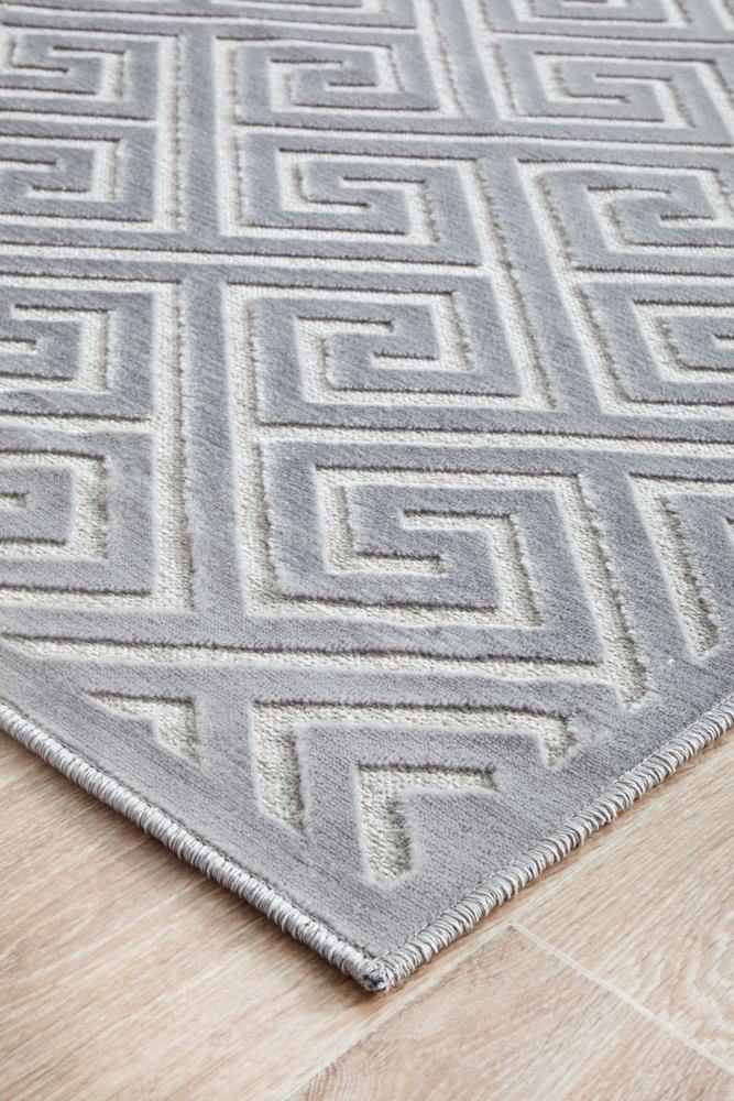 York Alice Silver Runner Rug - Cozy Rugs Australia