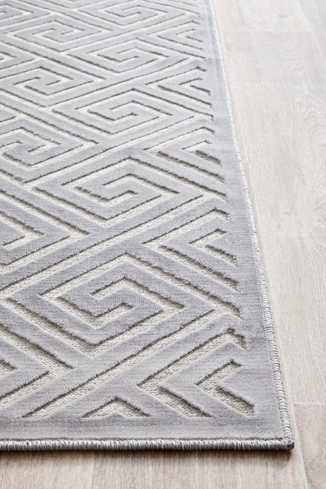 York Alice Silver Runner Rug - Cozy Rugs Australia