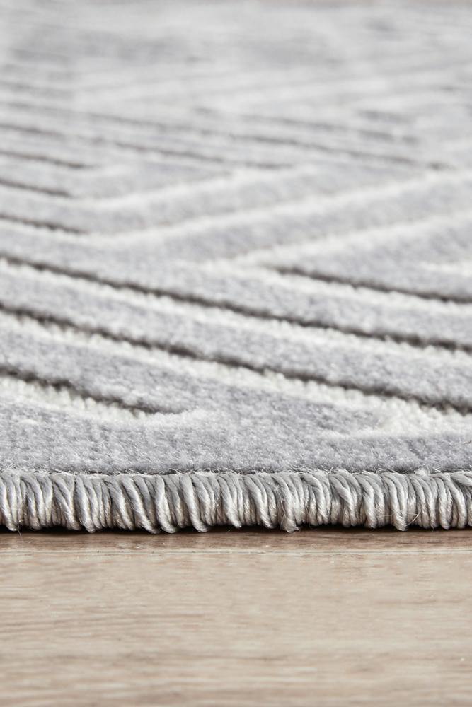 York Alice Silver Runner Rug - Cozy Rugs Australia