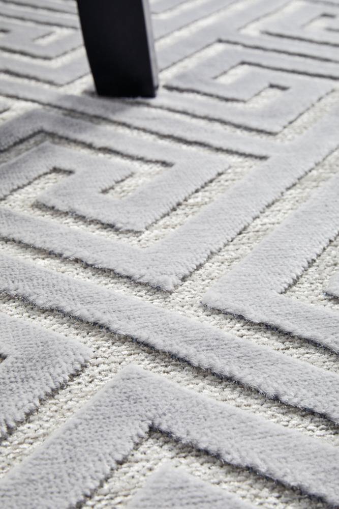 York Alice Silver Runner Rug - Cozy Rugs Australia
