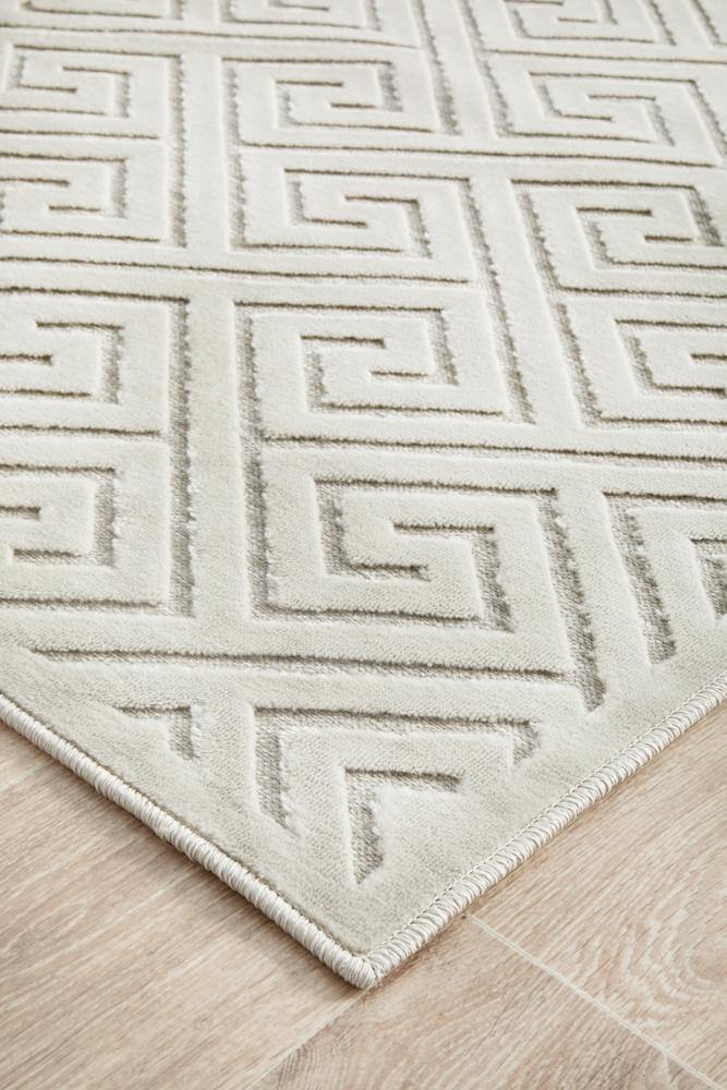 York Alice Natural White Runner Rug - Cozy Rugs Australia