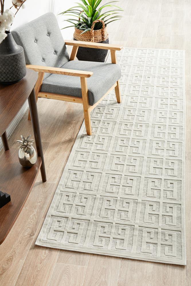 York Brenda Natural White Runner Rug - Cozy Rugs Australia