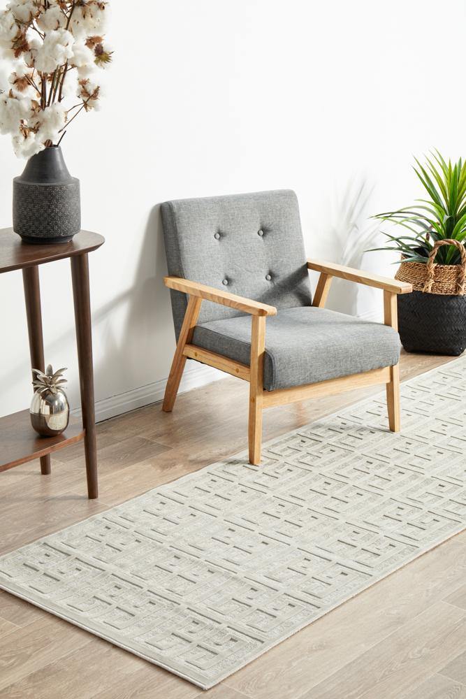 York Brenda Natural White Runner Rug - Cozy Rugs Australia
