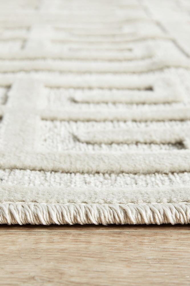 York Brenda Natural White Runner Rug - Cozy Rugs Australia