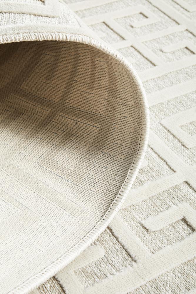 York Brenda Natural White Runner Rug - Cozy Rugs Australia
