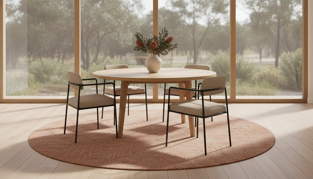 Round Rug in the Dining Room: The Ultimate Australian Styling and Sizing Guide (2026)