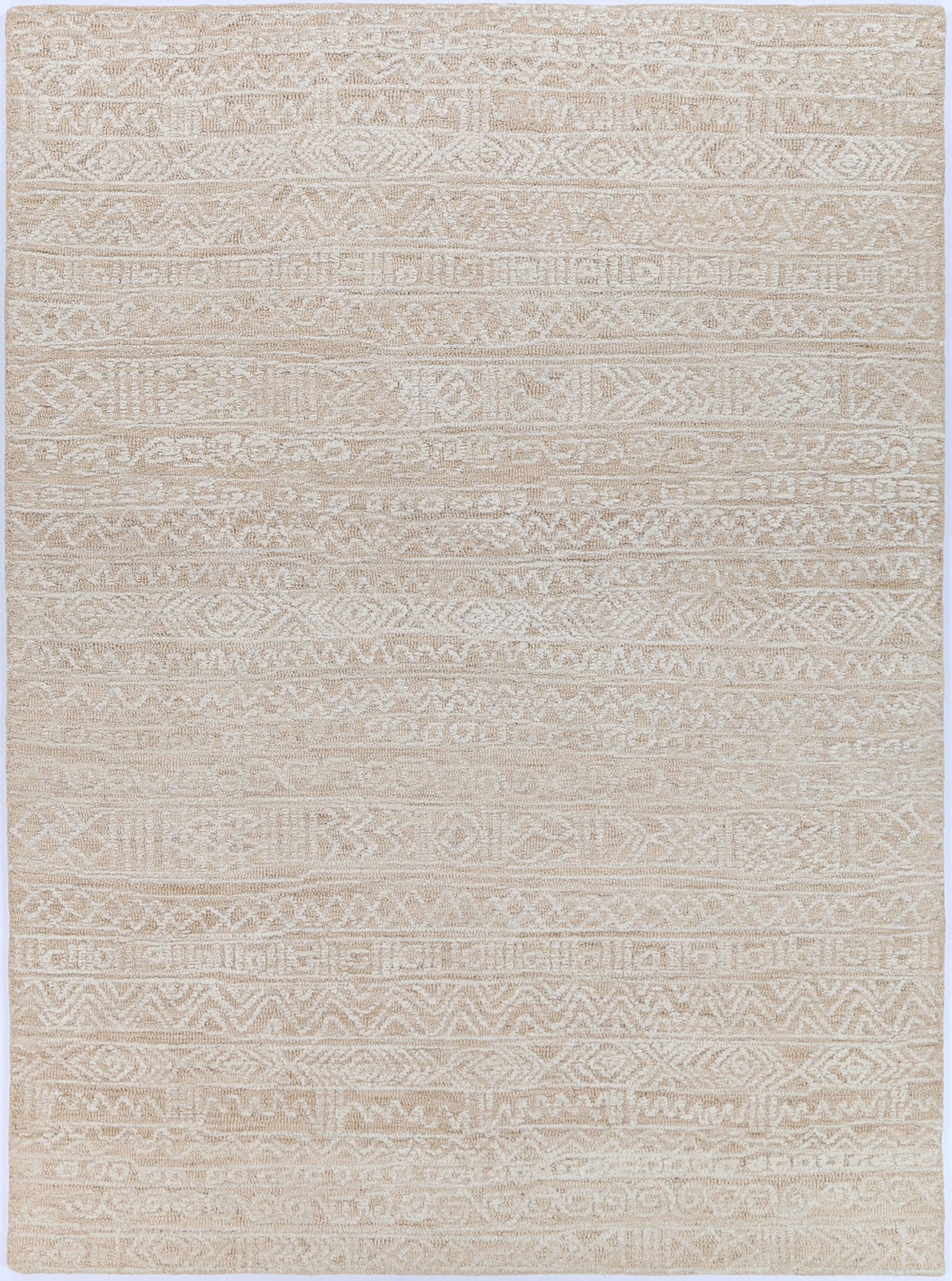 Posy Inca 01C Beige Wool Rug