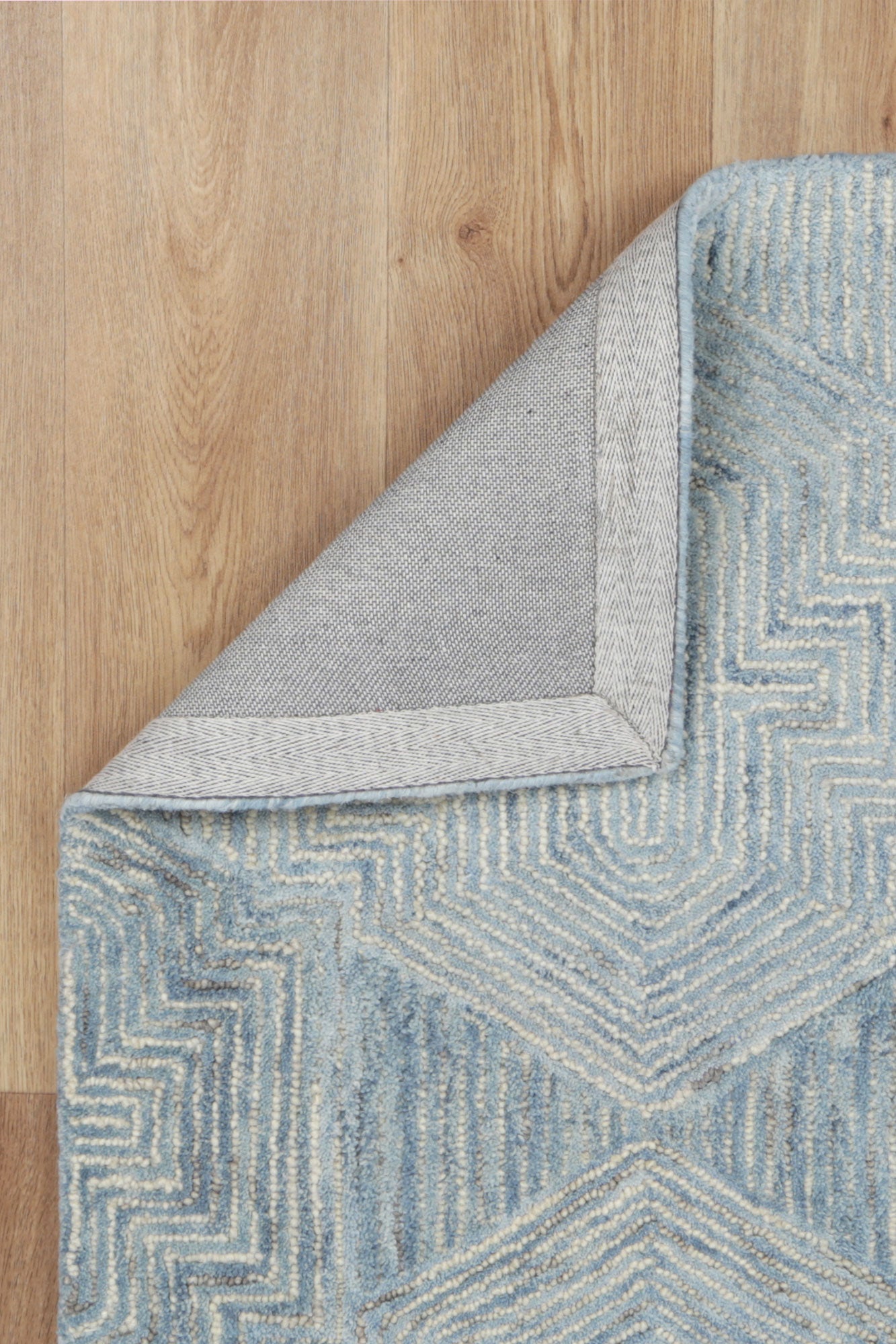 Posy Aquila 06A  Blue/ Grey Wool Rug