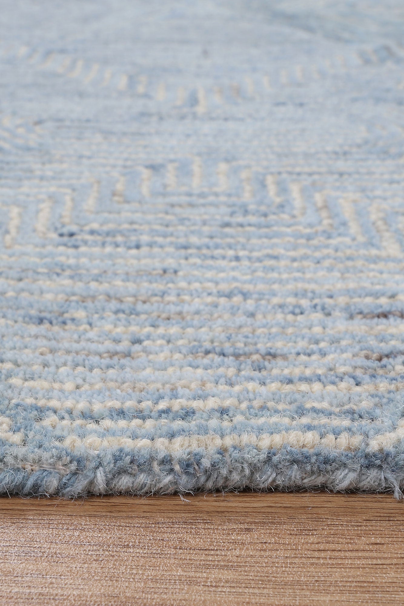 Posy Aquila 06A  Blue/ Grey Wool Rug