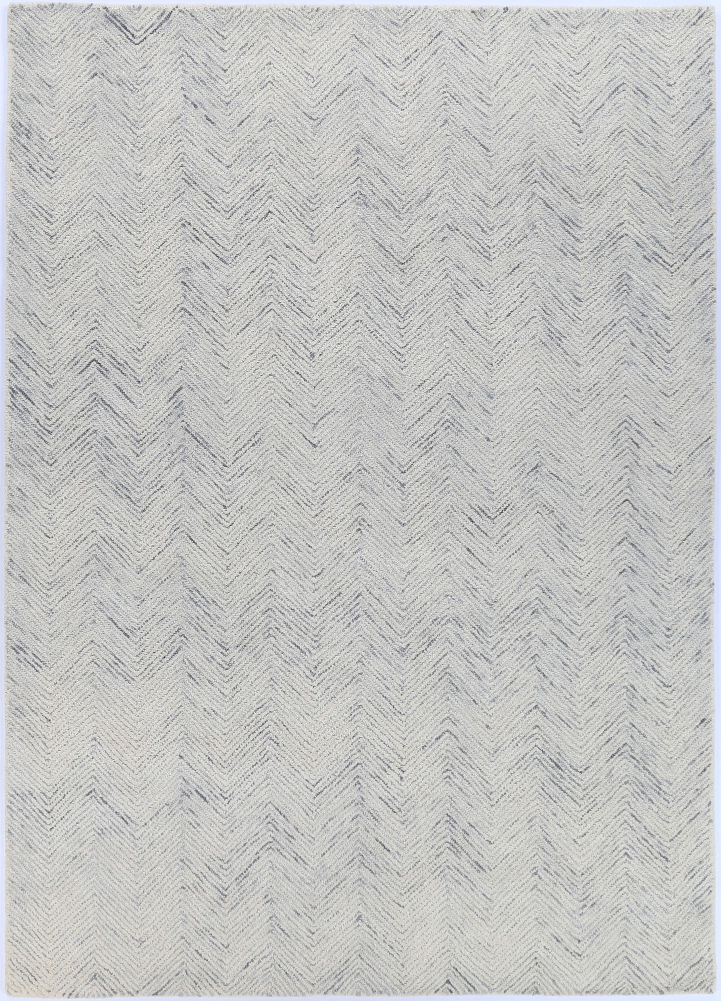 Posy Chevron 11A Grey Wool Rug