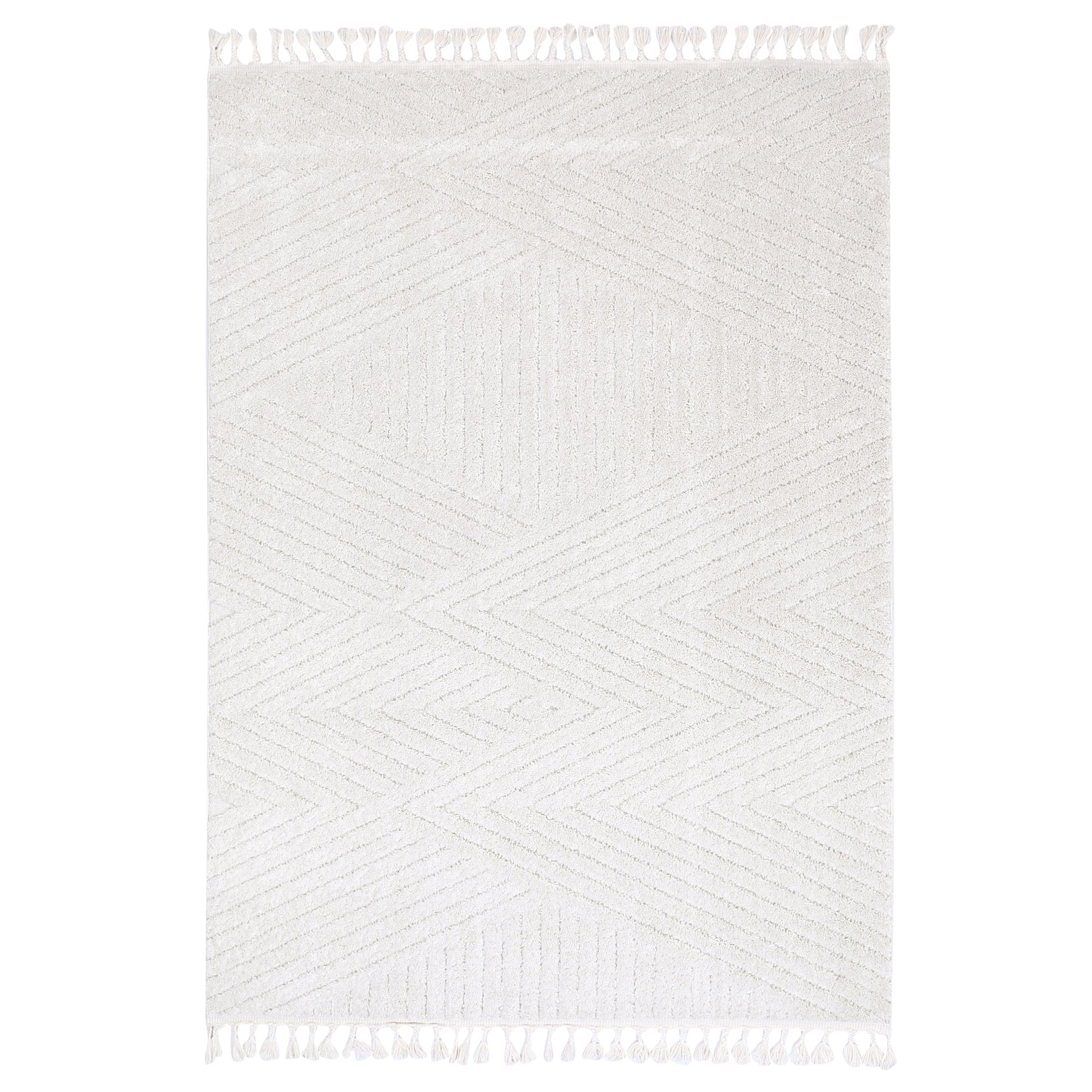 Bilbao Farah Geometric Ivory Rug