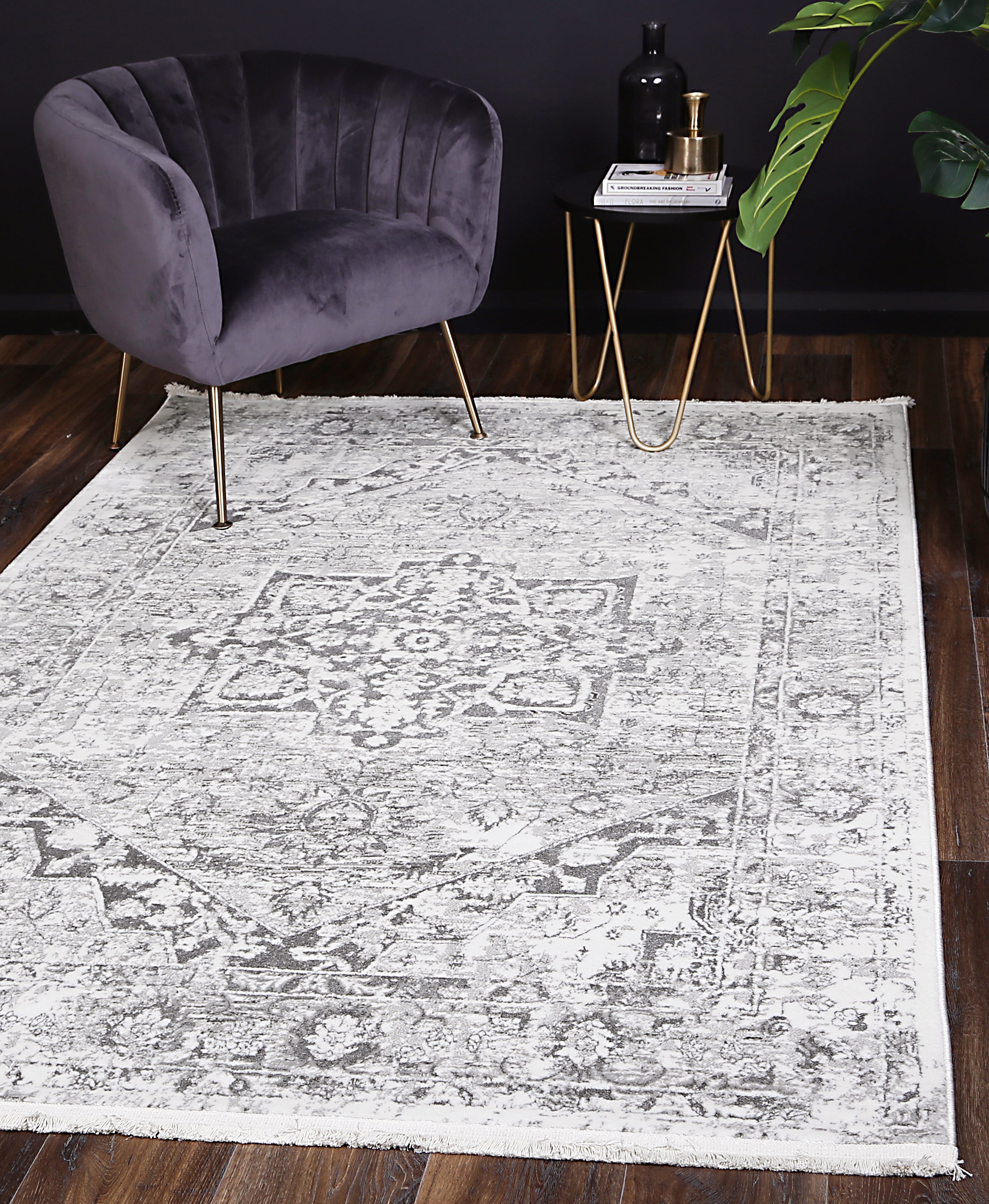 Bohemian Paradise Classic Vintage Grey Rug