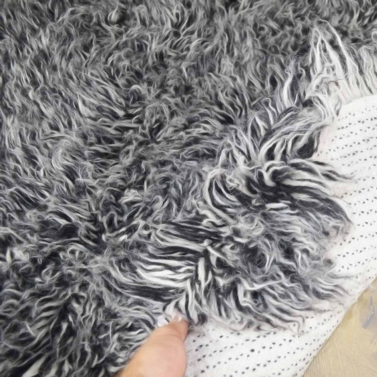 Flokati 100% Pure New Zealand Wool Black & White