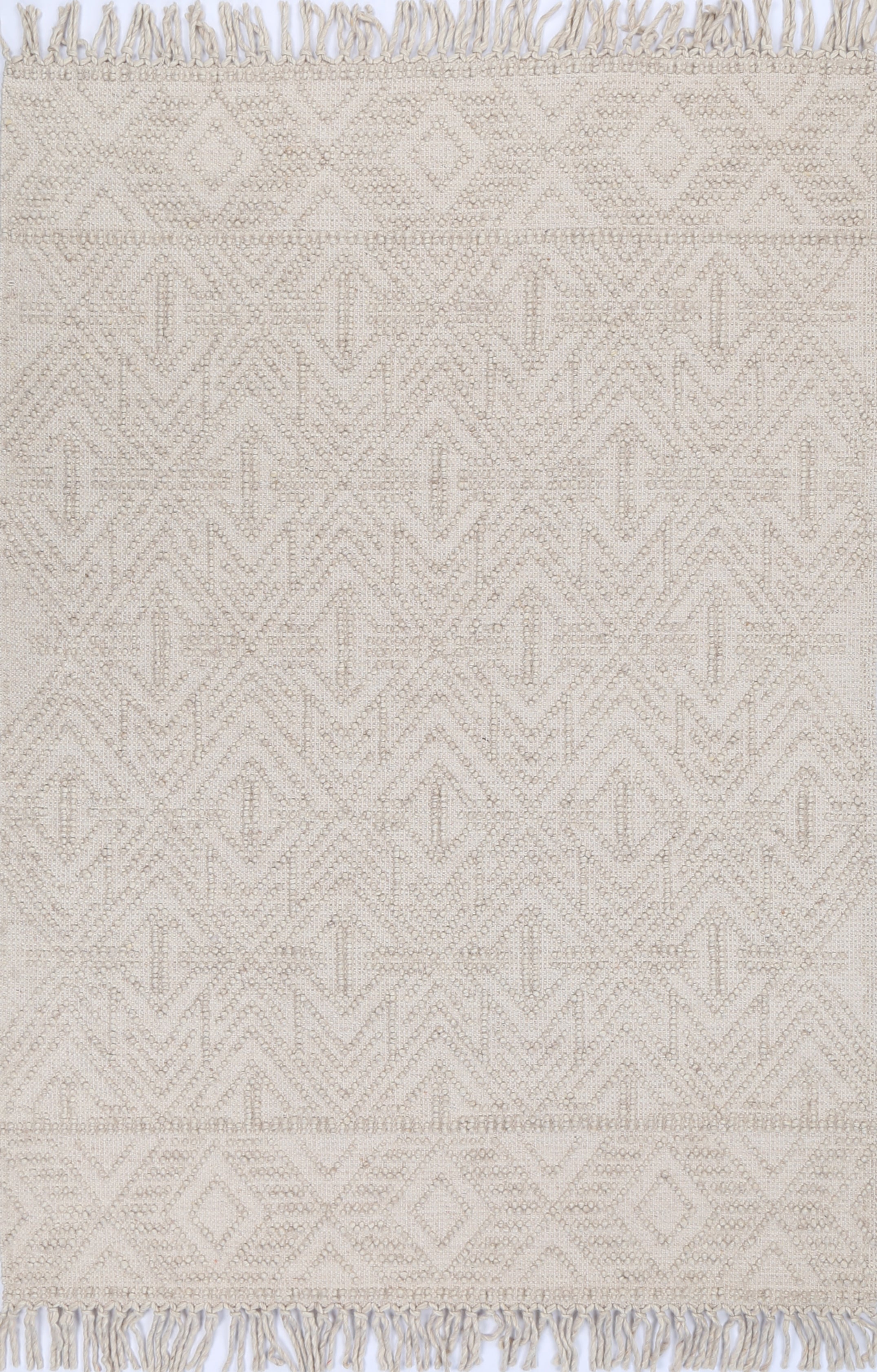 Diego Tribal Beige Wool Rug