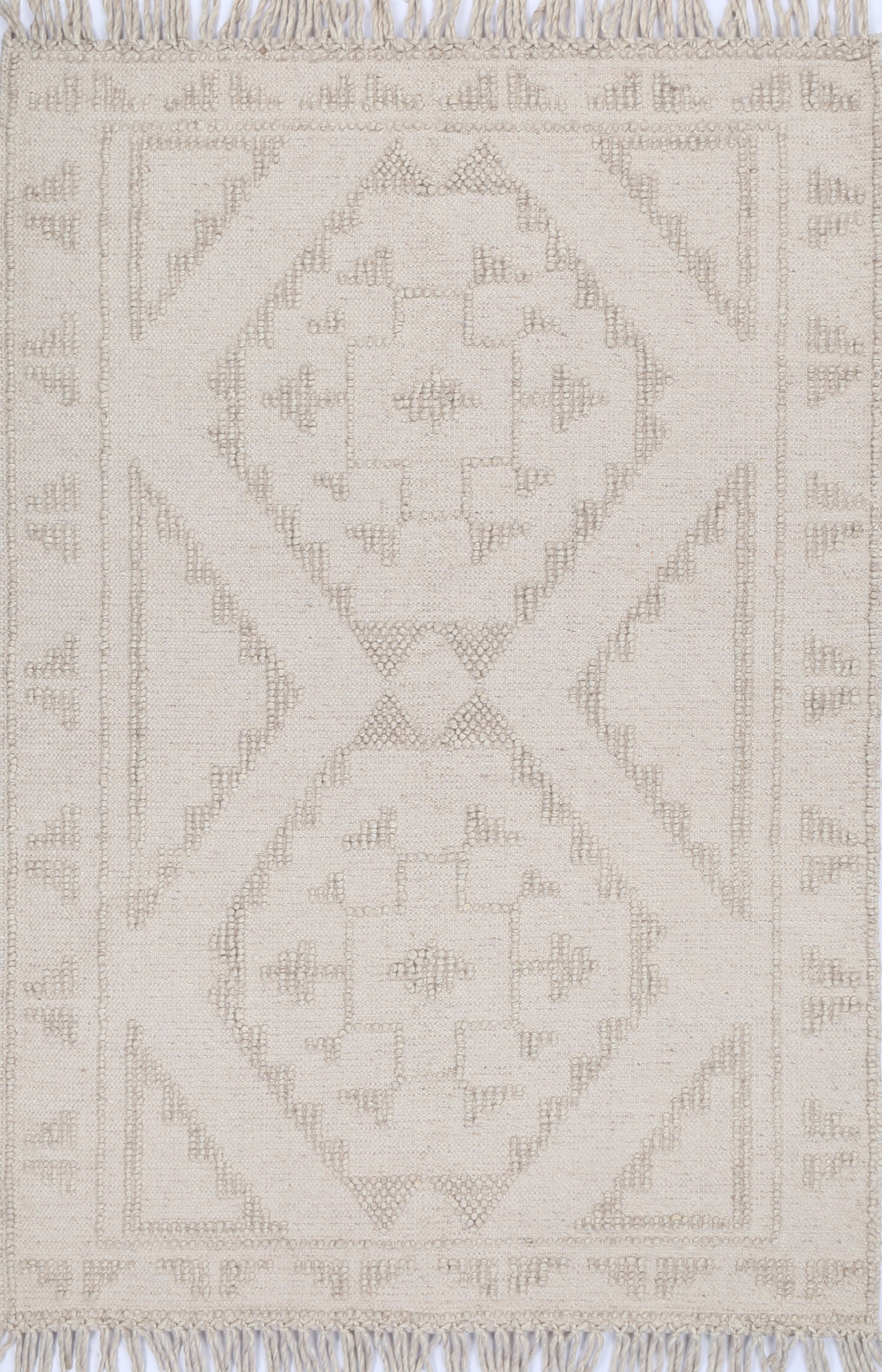 Diego Ornamental Brown Wool Rug