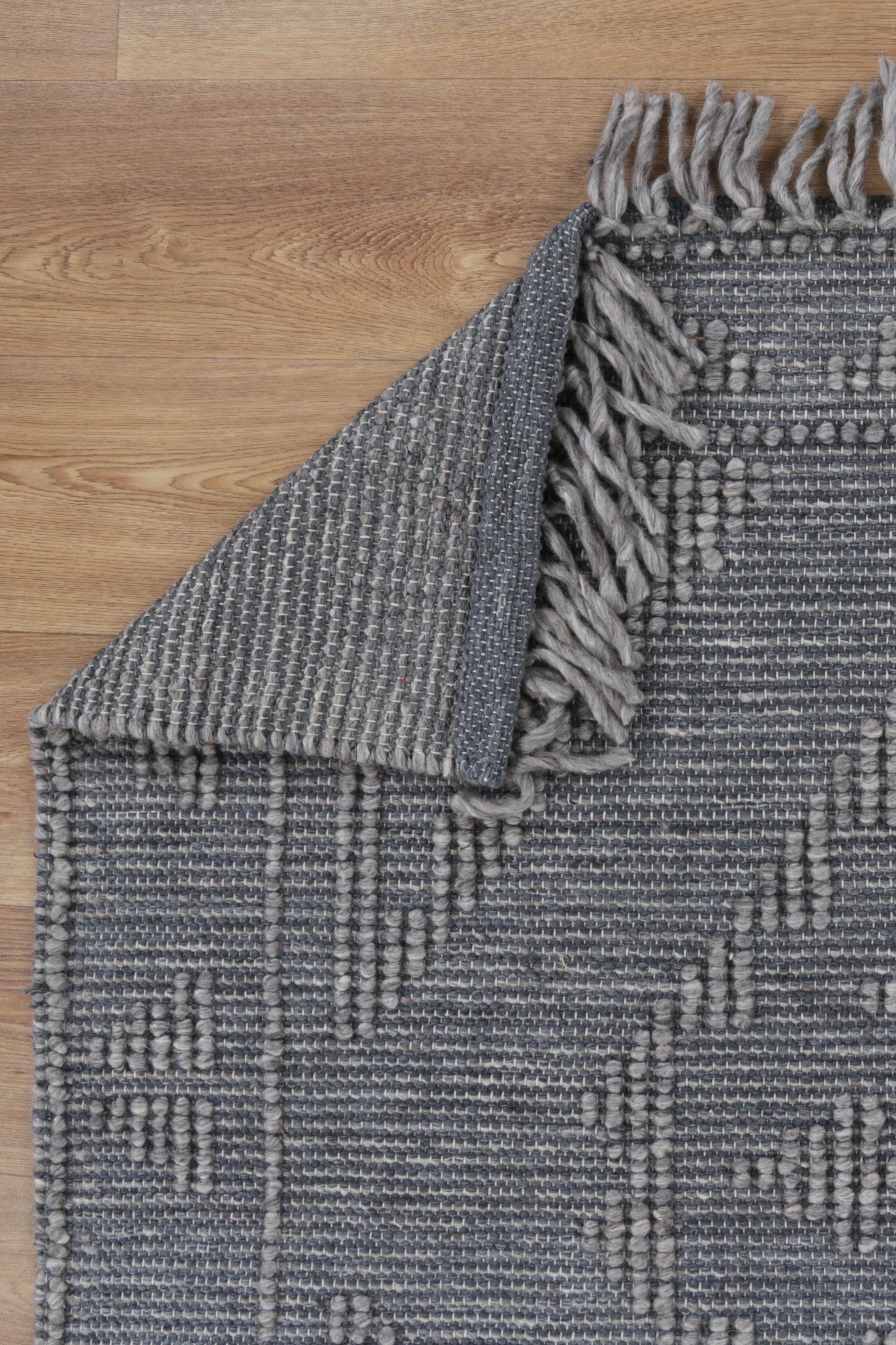 Diego Ornamental Grey Multi Wool Rug