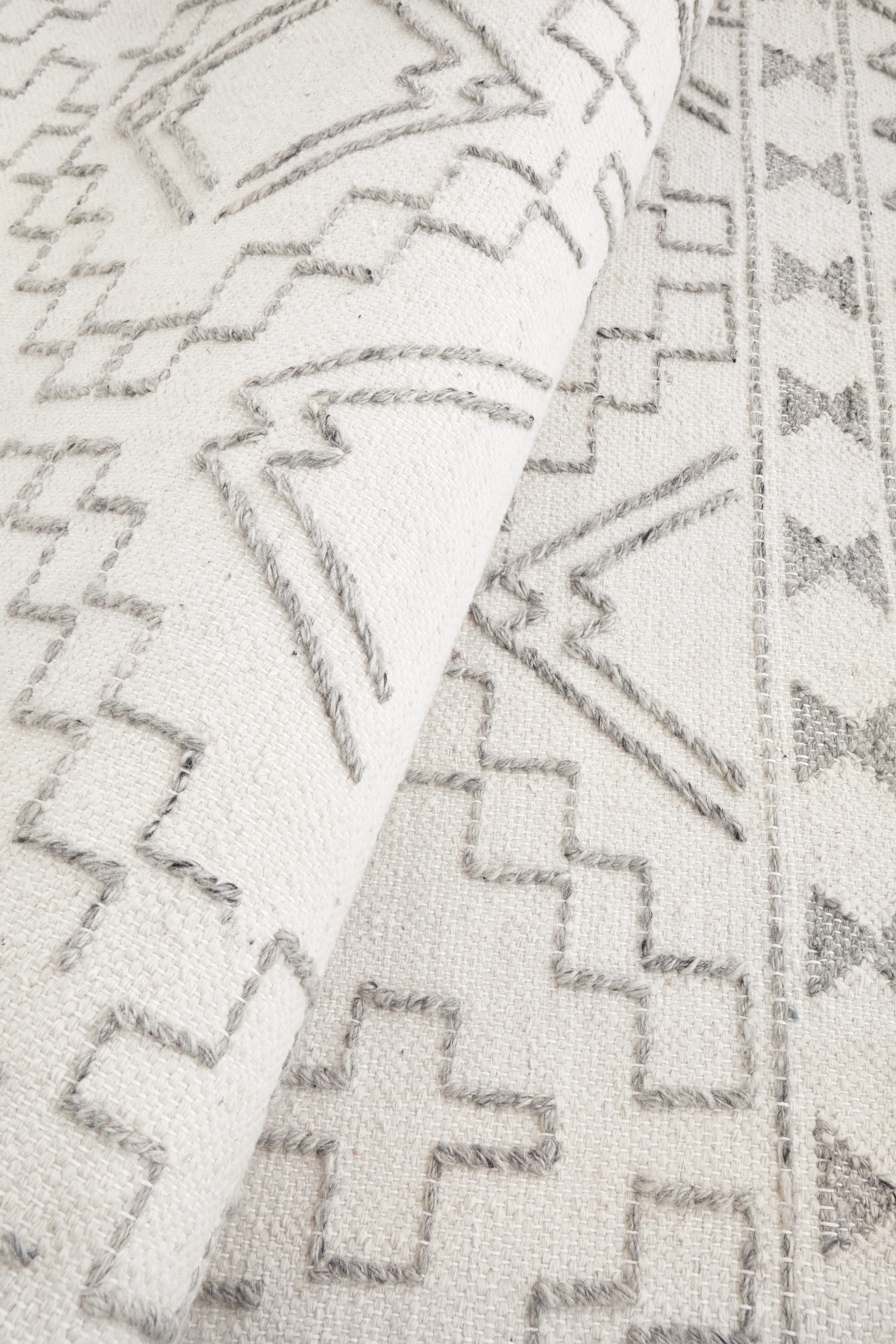 Hudson Wool Flat Woven Ivory