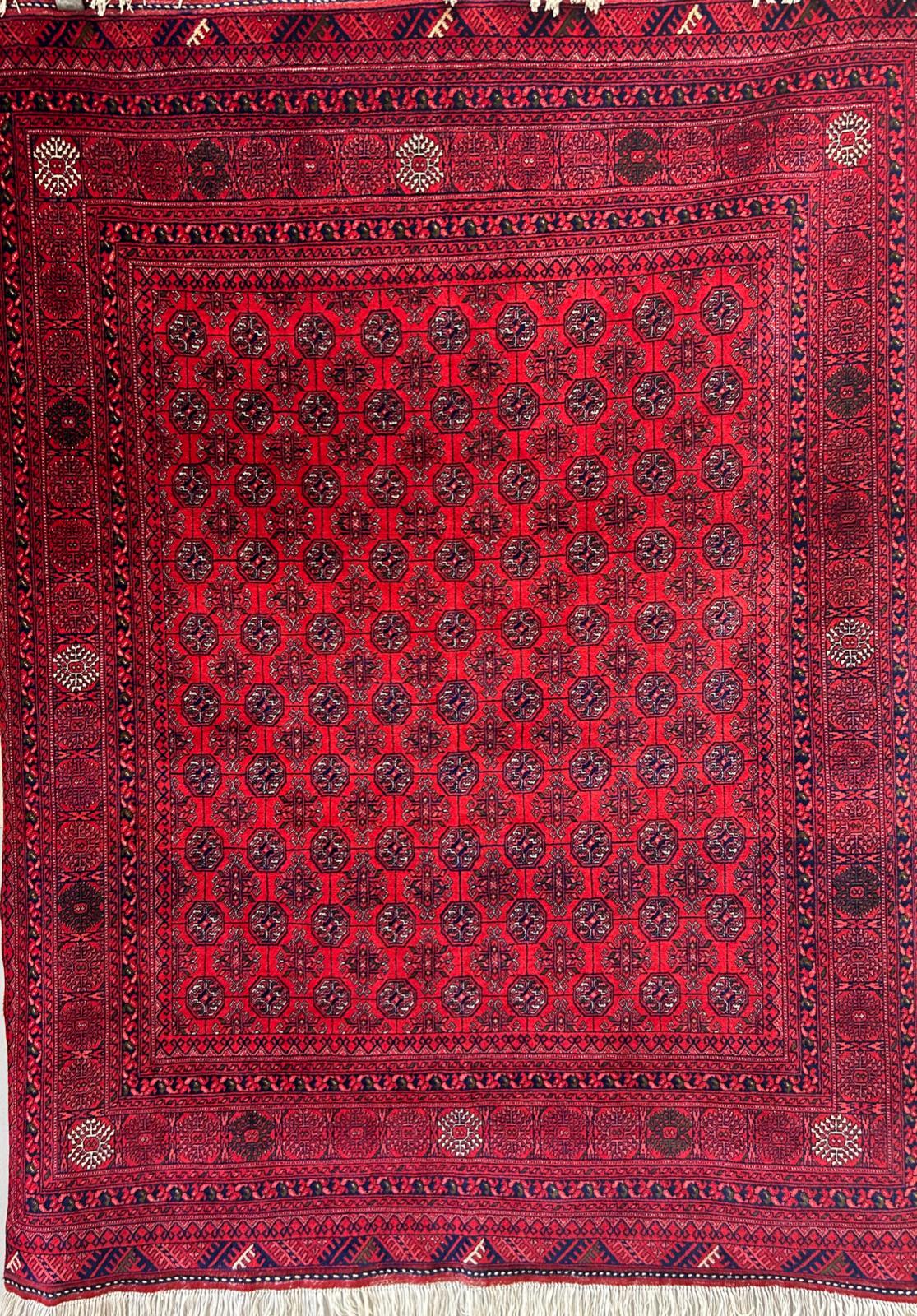 Hand knotted Pure wool Afghan kahal Mohammedi Bokara rug 240X160