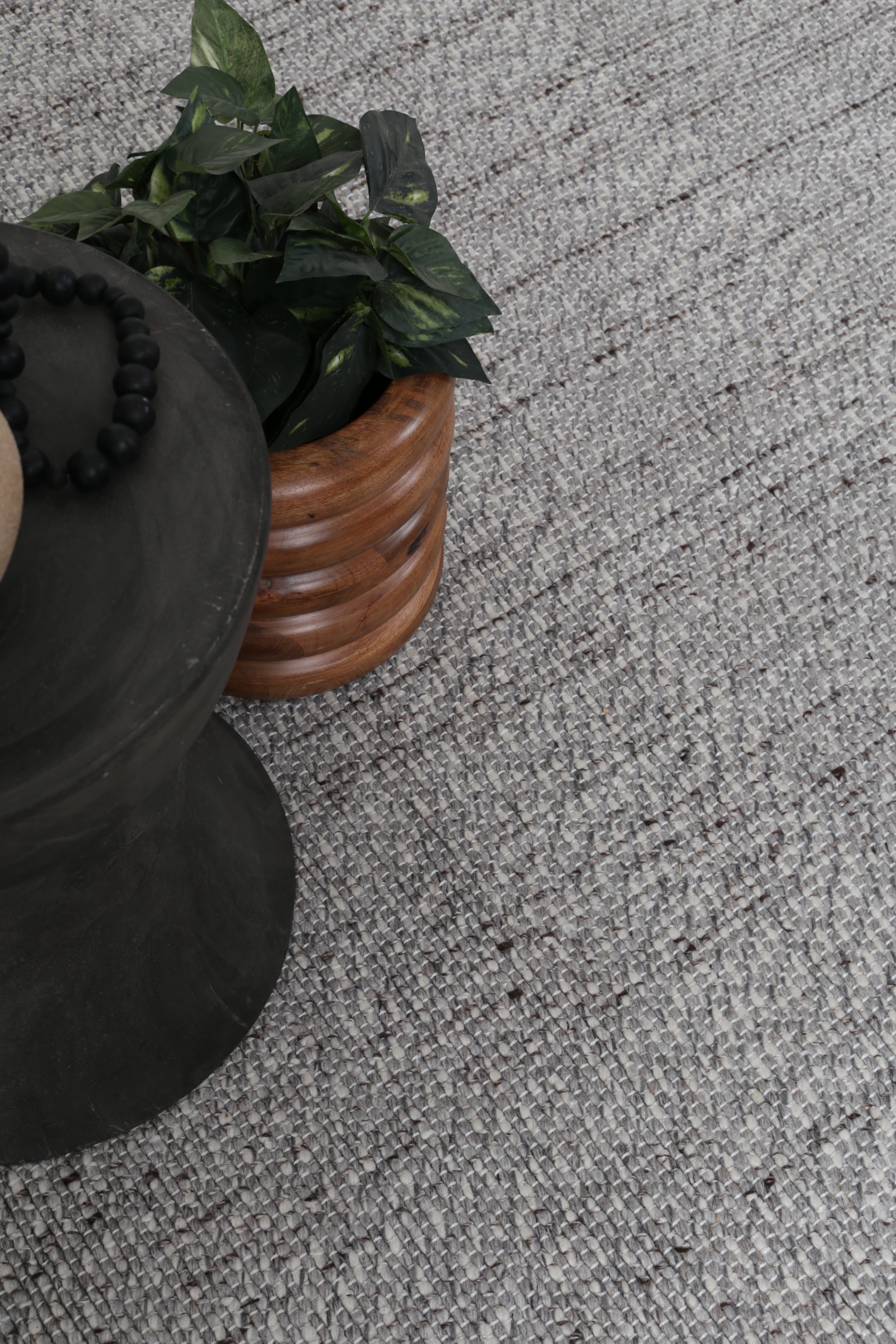 Ridges Grey Wool Rug