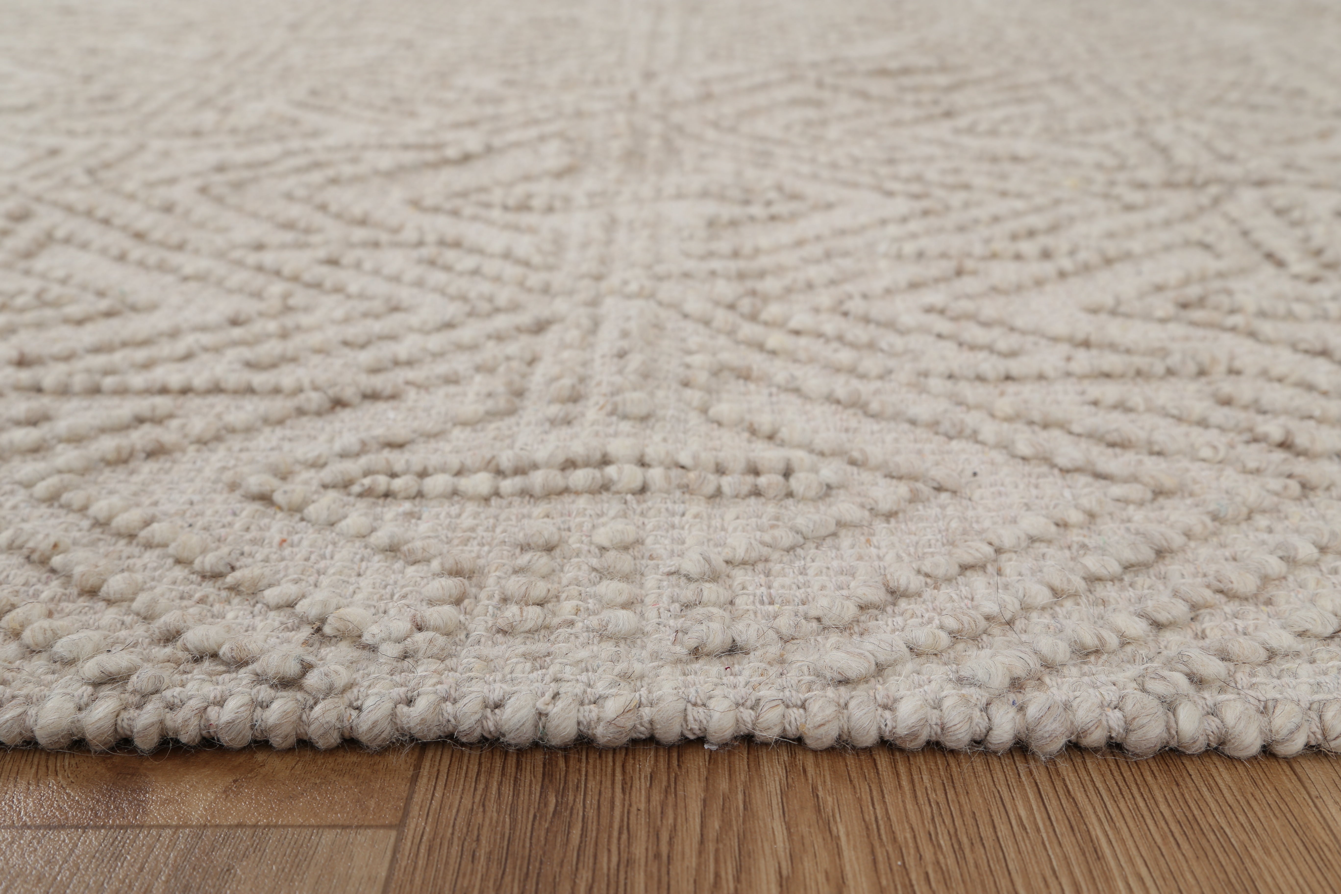 Diego Tribal Beige Wool Rug