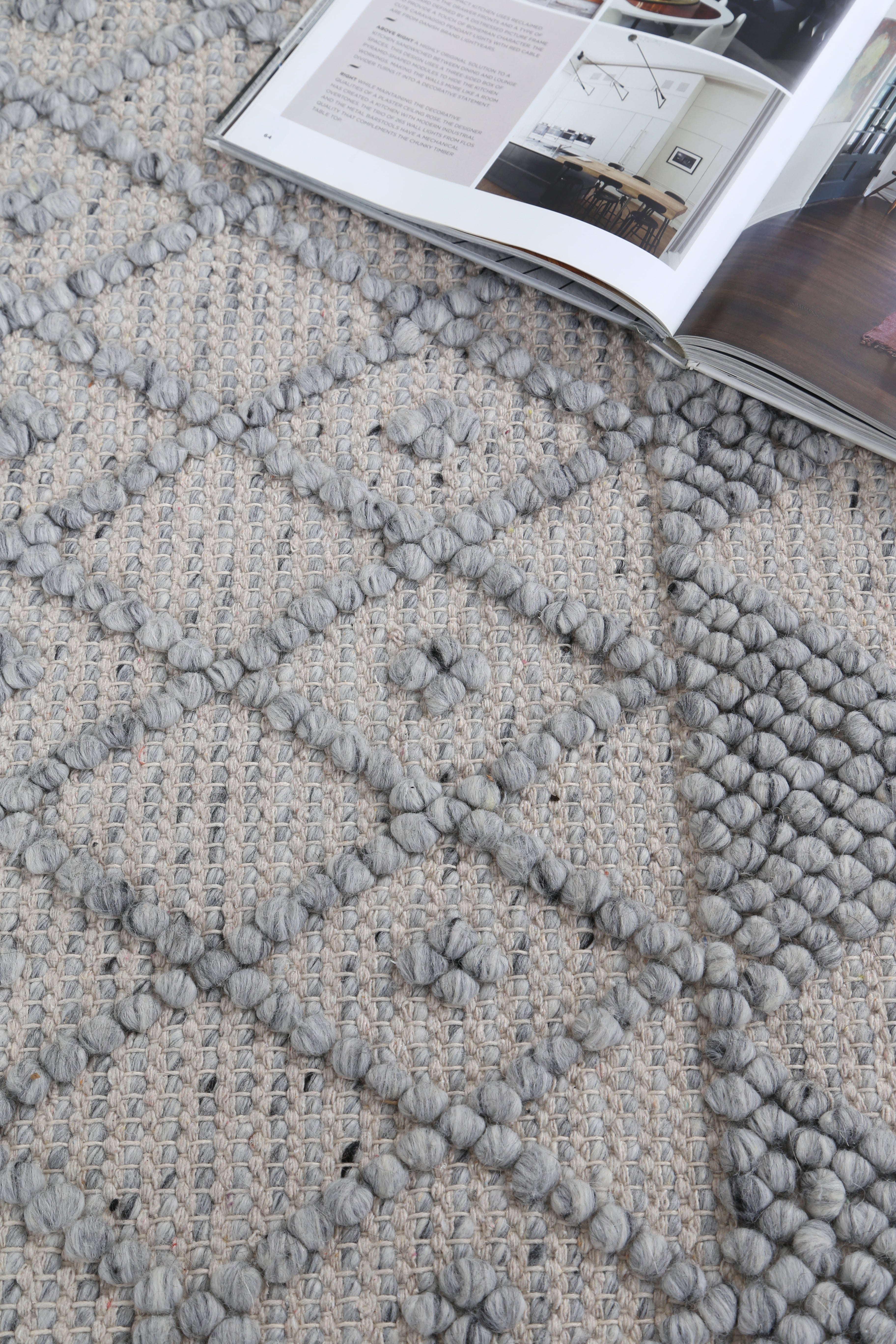 Diego Inca Light Grey Wool Rug