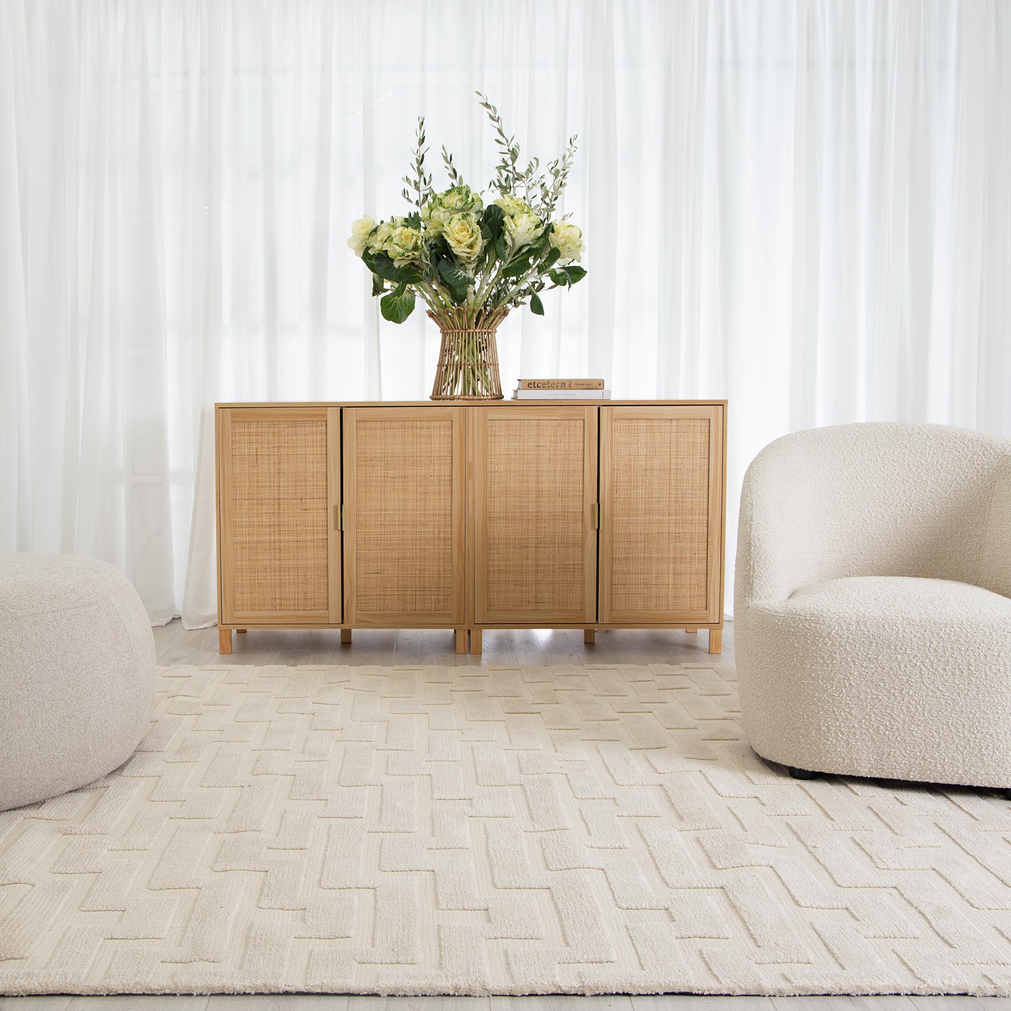 Kendra Pyra Rug Ivory