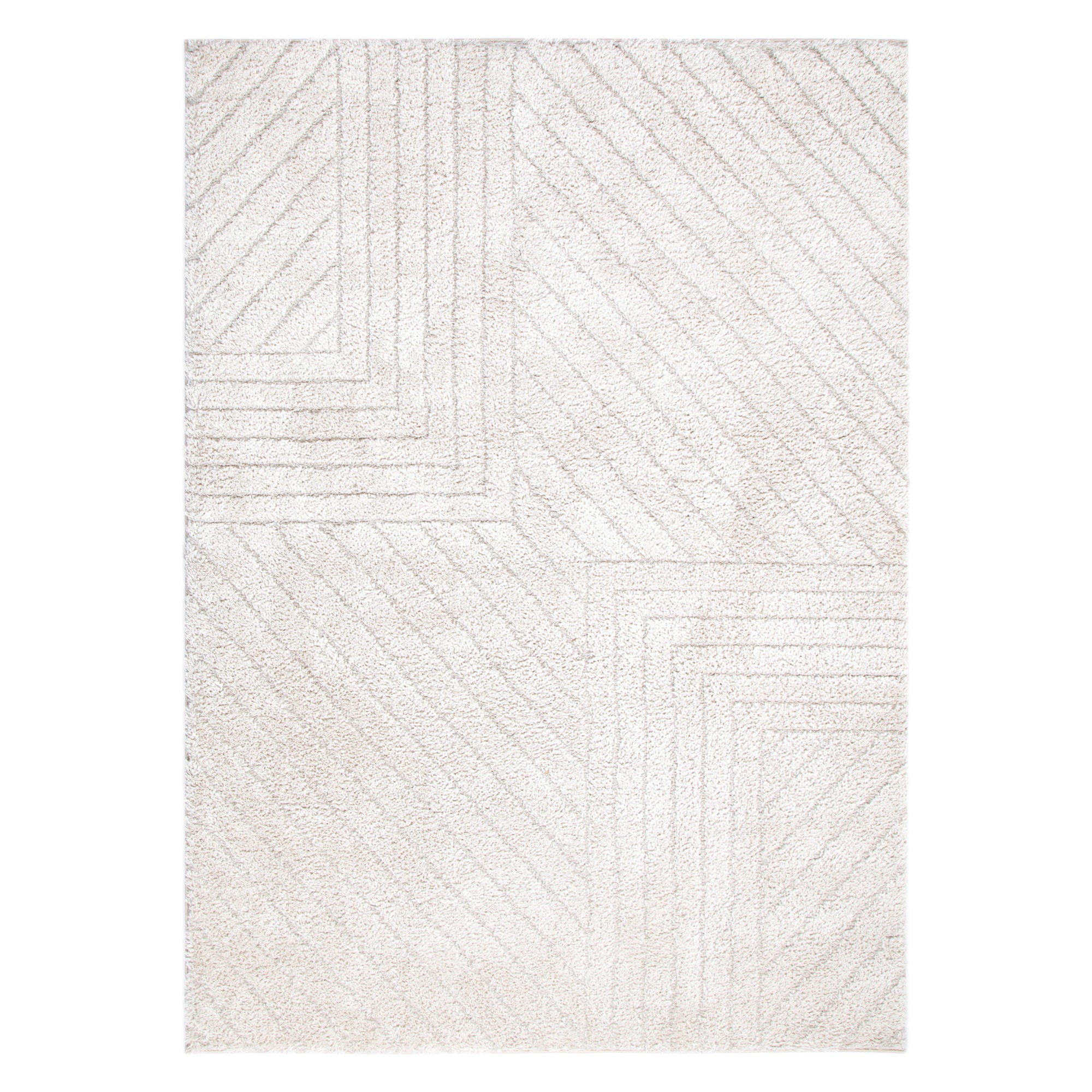 Tender Modern Beige Shag Rug