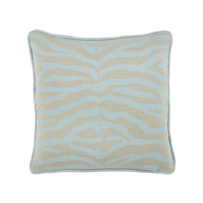 Zebra Cushion Pale Blue 60x60cm