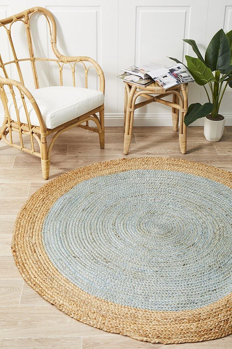 Atrium Polo Round Blue - Cozy Rugs Australia