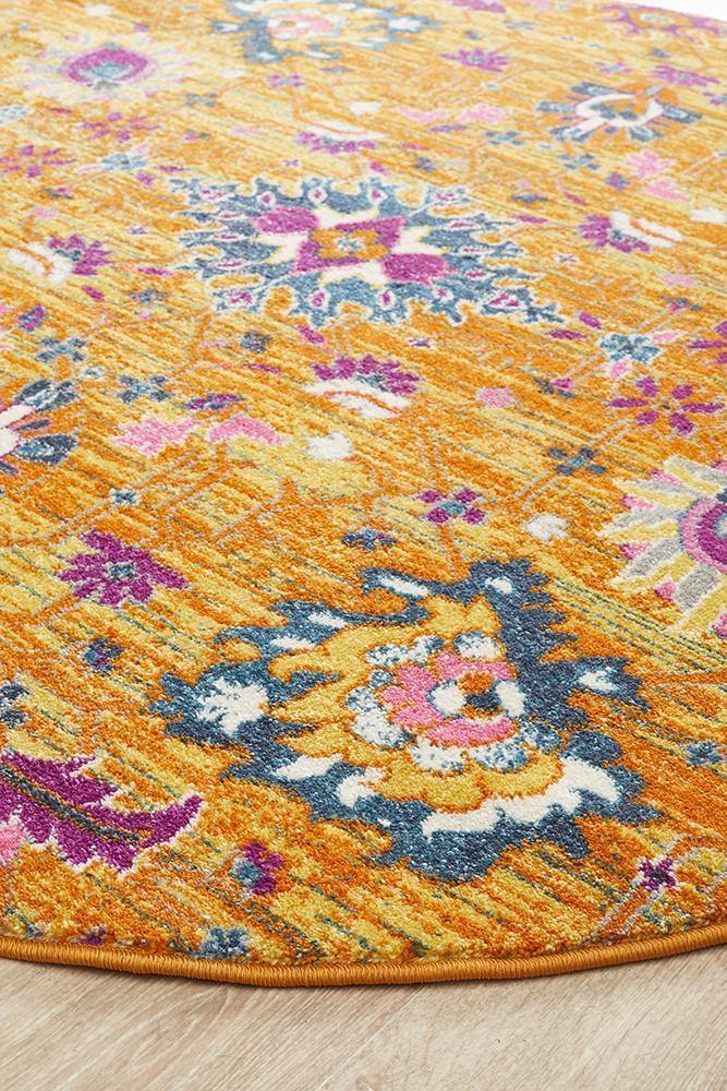 Babylon 210 Rust  Round Rug - Cozy Rugs Australia