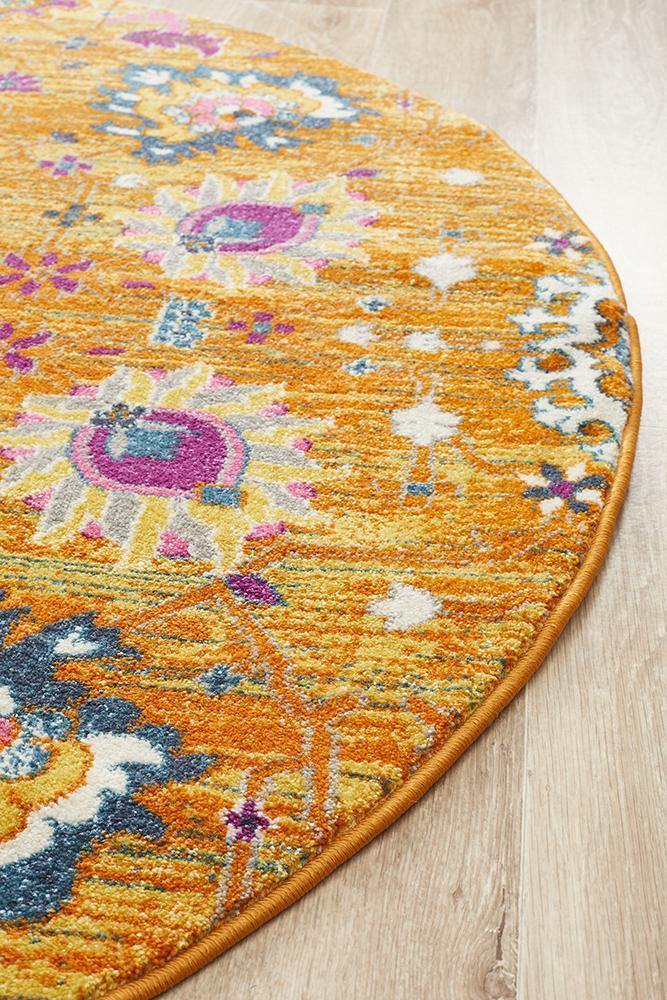 Babylon 210 Rust  Round Rug - Cozy Rugs Australia