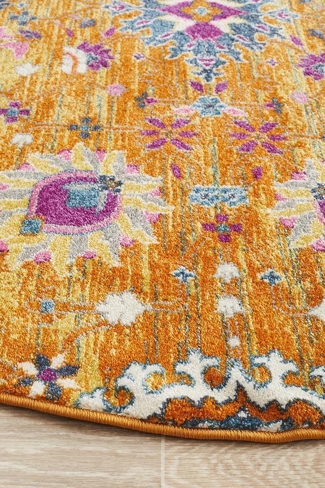 Babylon 210 Rust  Round Rug - Cozy Rugs Australia