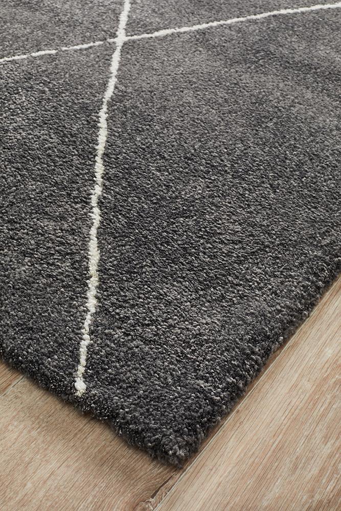 Rug Culture Broadway 931 Charcoal - Cozy Rugs Australia