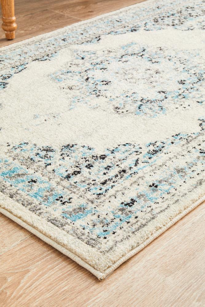 Century 922 White Runner Rug - Cozy Rugs Australia