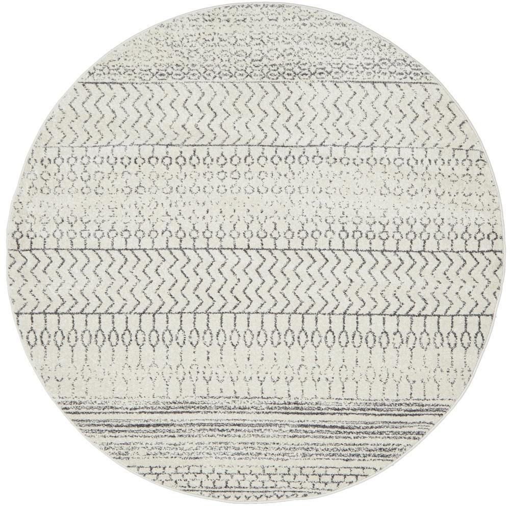 Chrome Harper Silver Round Rug - Cozy Rugs Australia