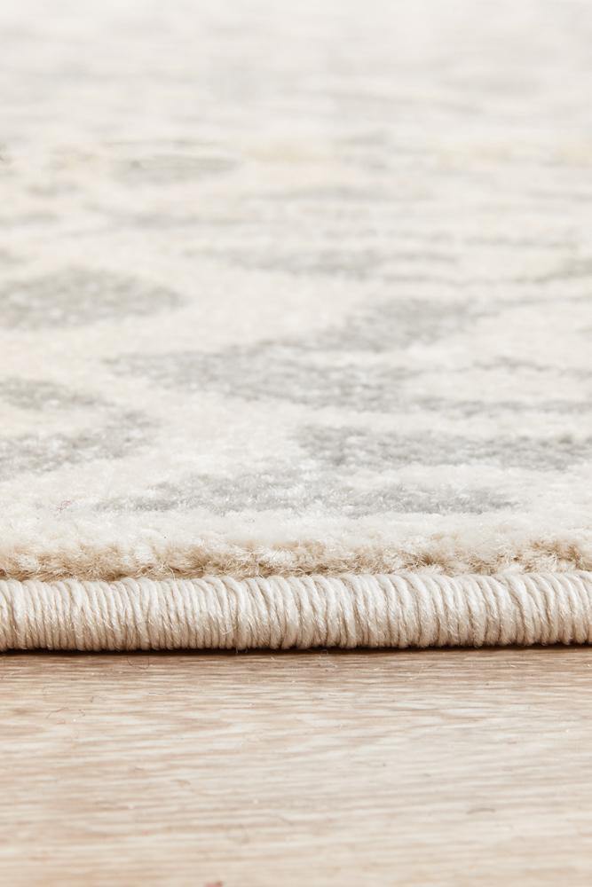 Chrome Lydia Silver Round Rug - Cozy Rugs Australia