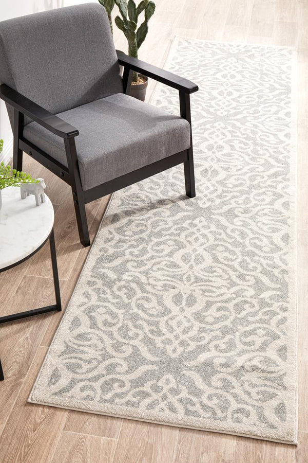 Buy Chrome Lydia Silver Runner Rug Online | Cozy Rugs Australia