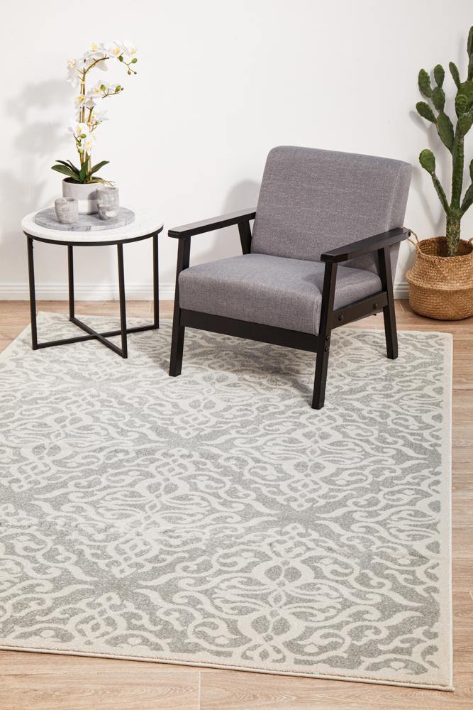 Chrome Lydia Silver Rug - Cozy Rugs Australia