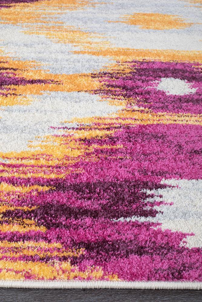 Dimensions Divinity Burst Aubergine Modern Rug - Cozy Rugs Australia