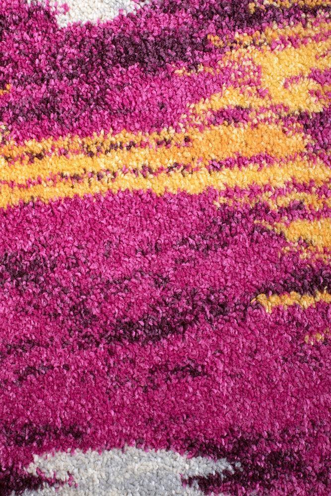 Dimensions Divinity Burst Aubergine Modern Rug - Cozy Rugs Australia