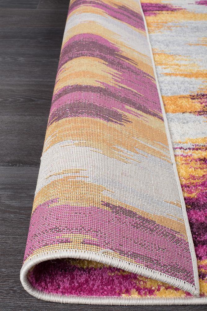 Dimensions Divinity Burst Aubergine Modern Rug - Cozy Rugs Australia