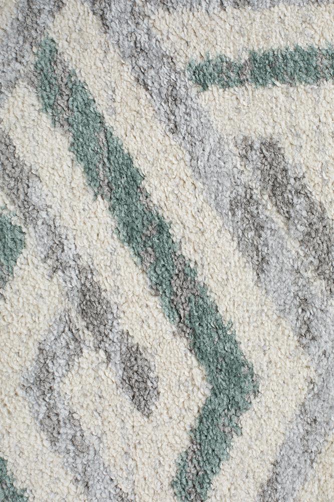 Dimensions Divinity Link Teal Modern Runner Rug - Cozy Rugs Australia