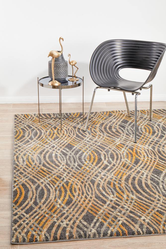 Dreamscape Flurry Modern Charcoal Rug - Cozy Rugs Australia