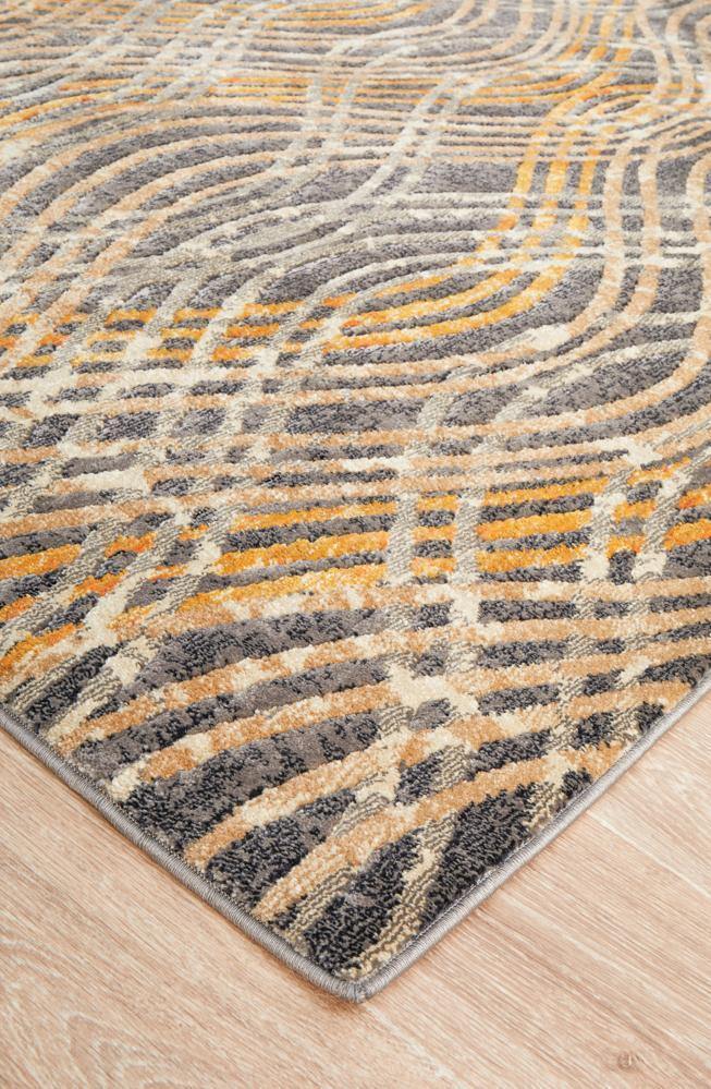 Dreamscape Flurry Modern Charcoal Rug - Cozy Rugs Australia