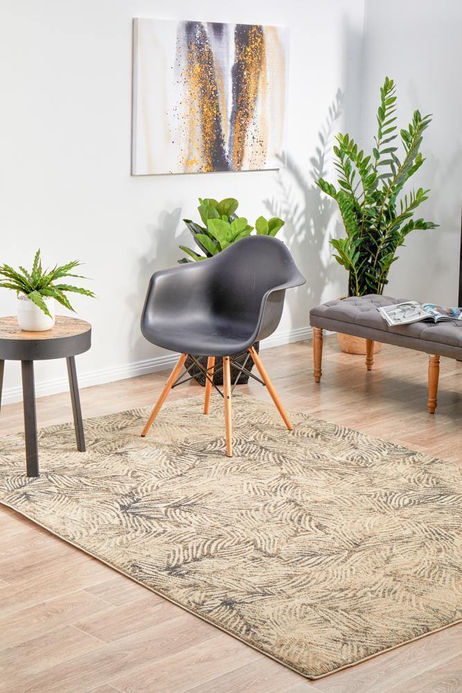 Dreamscape Artistic Nature Modern Charcoal Rug - Cozy Rugs Australia