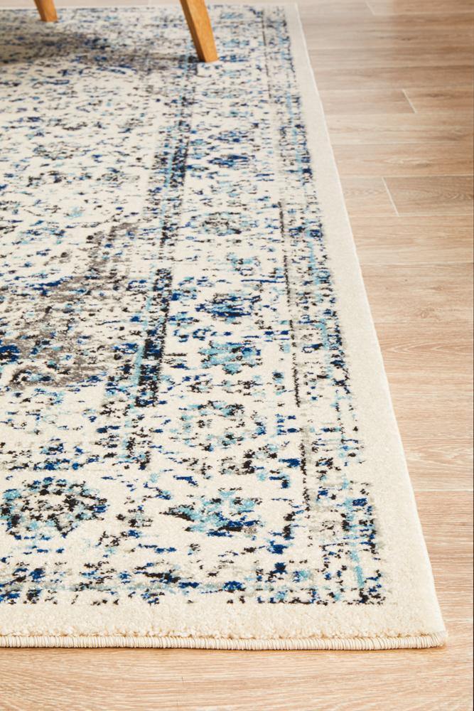 Evoke Mist White Transitional Rug - Cozy Rugs Australia