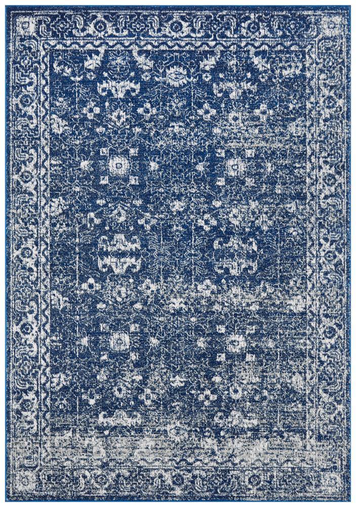 Evoke Oasis Navy Transitional Rug - Cozy Rugs Australia