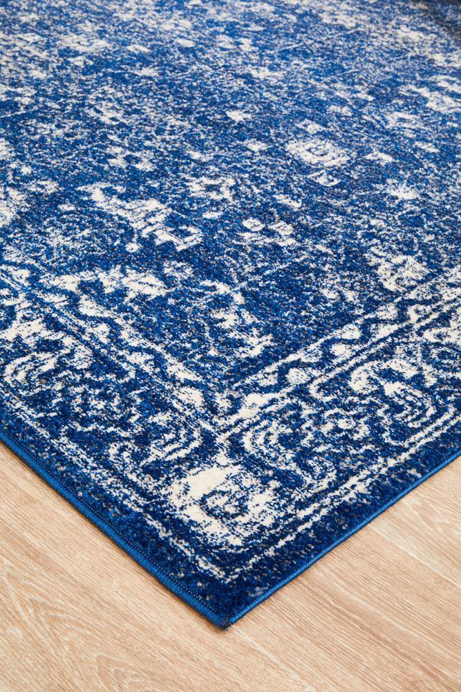 Evoke Oasis Navy Transitional Rug - Cozy Rugs Australia