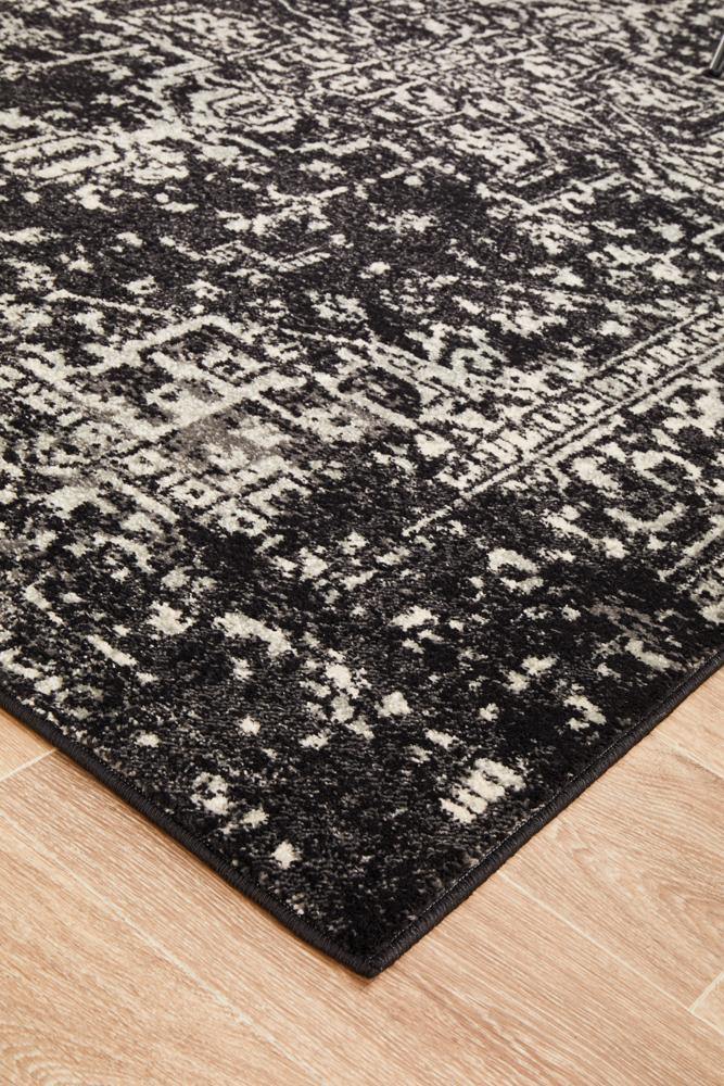 Evoke Scape Charcoal Transitional Rug - Cozy Rugs Australia