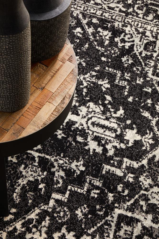 Evoke Scape Charcoal Transitional Rug - Cozy Rugs Australia